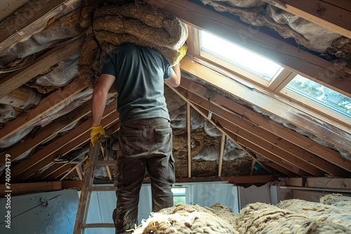 Insulating with Precision: Craftsman Holds Material to Keep the Elements at Bay