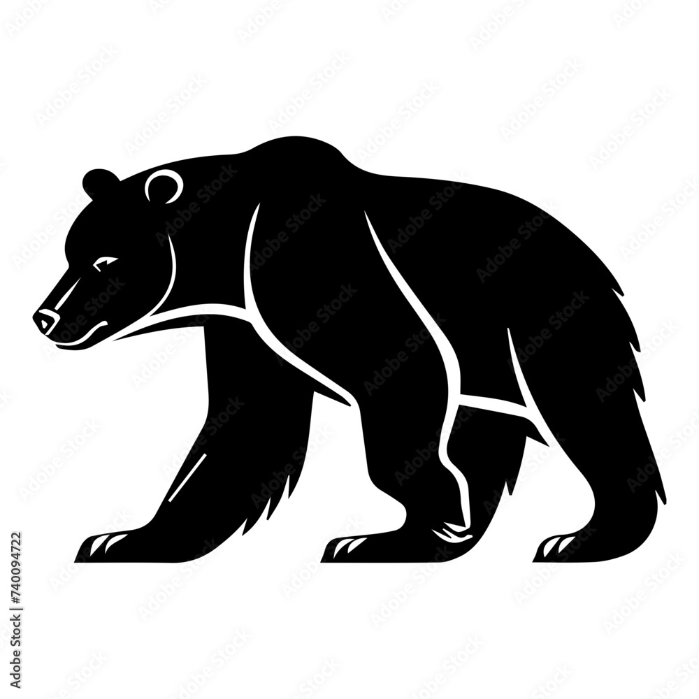 bear logo silhouette Vector illustration