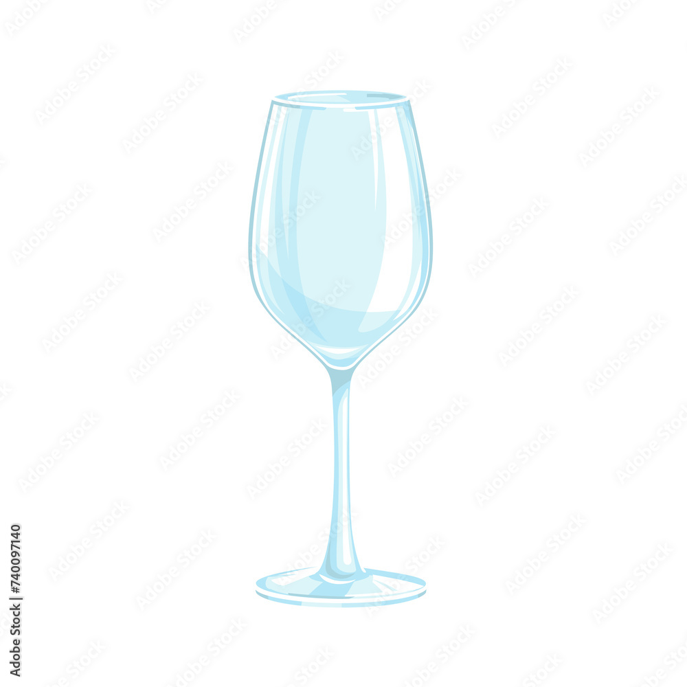 empty glass for white wine	
