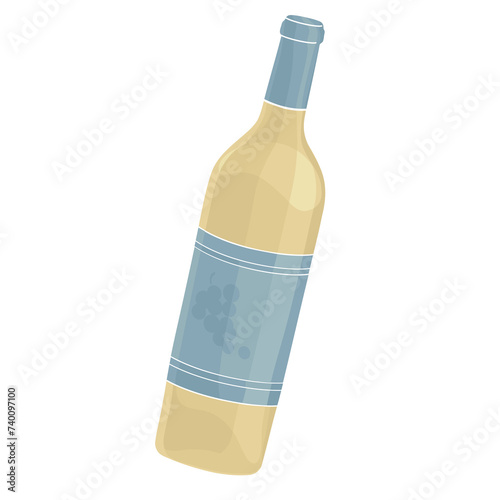 wine bottle color  illustration