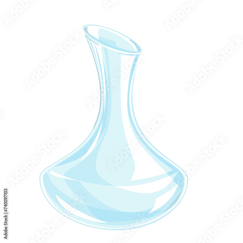 empty decanter  color vector illustration