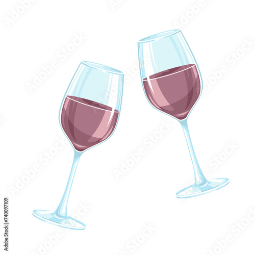 two glasses of red wine	