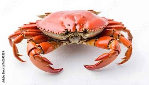 Hot steam crab on a white background