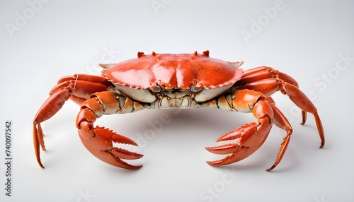 Hot steam crab on a white background