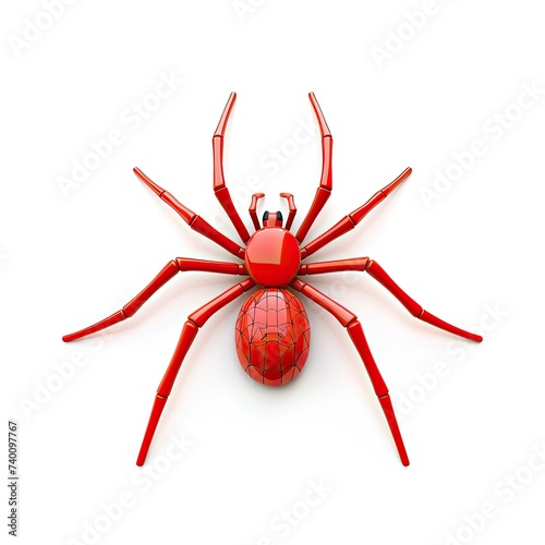 3d Spider icon minimalist color isolated on white