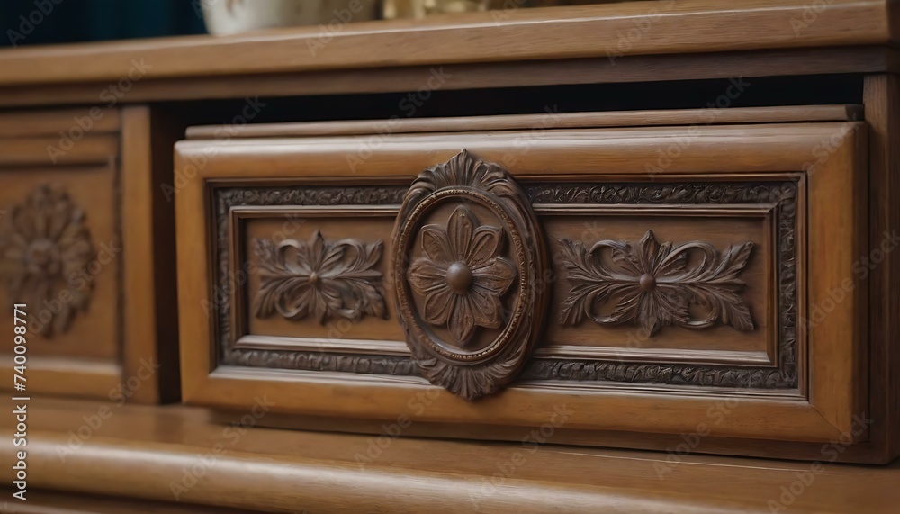 A small, wooden keepsake box on a dresser