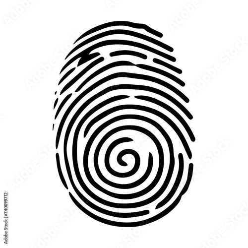 fingerprint logo vector symbol icon design.