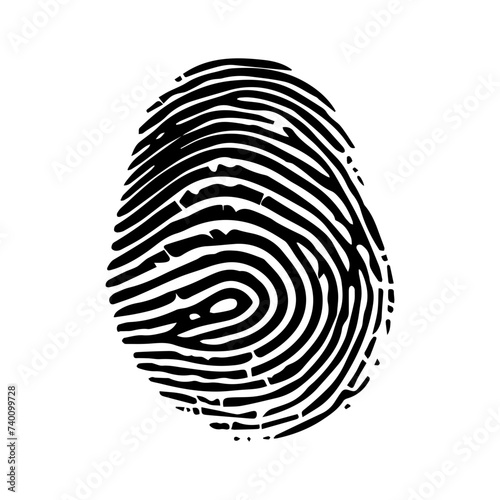 fingerprint logo vector symbol icon design.