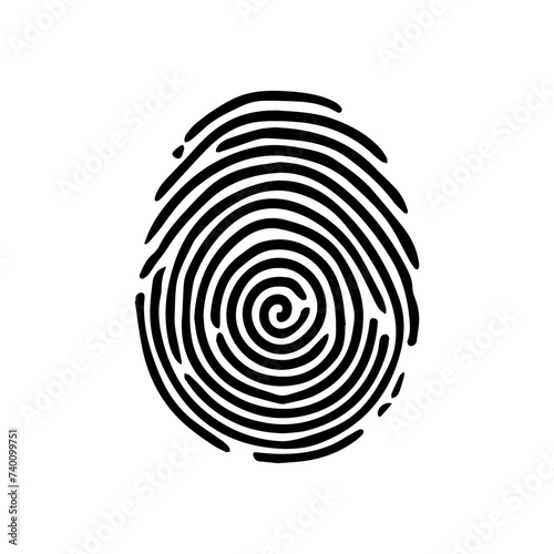 fingerprint logo vector symbol icon design.
