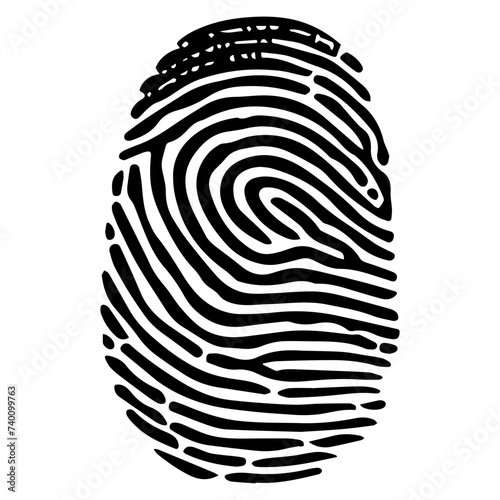 fingerprint logo vector symbol icon design.