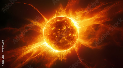 With explosive solar flares on the sun's surface