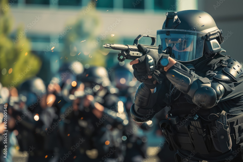Riot Police vs. Civilian Protest Riot Police vs. Civilian Protest