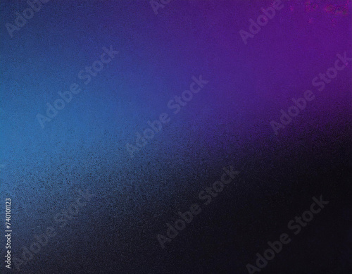 Blue purple black dark grainy gradient color background, noise texture effect, web banner abstract design, copy space