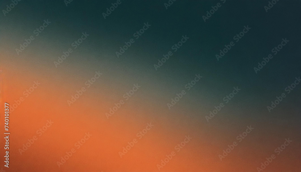Dark blurred color gradient grainy background teal orange noise texture header poster banner landing page backdrop design