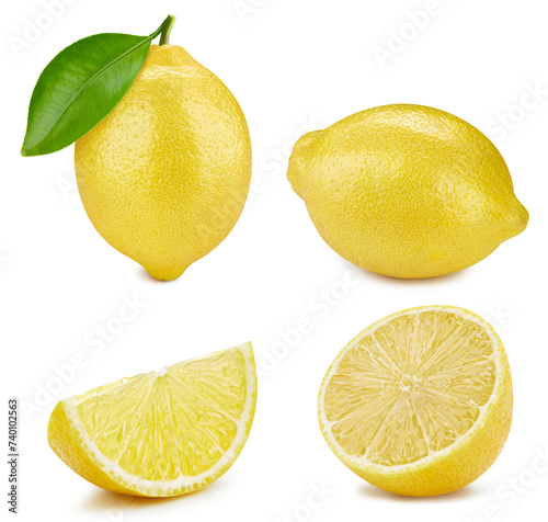 Fresh organic lemon isolated