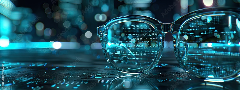 Smart glasses with futuristic technology background. VR/AR goggles. Smart glasses with futuristic technology background. VR/AR goggles.