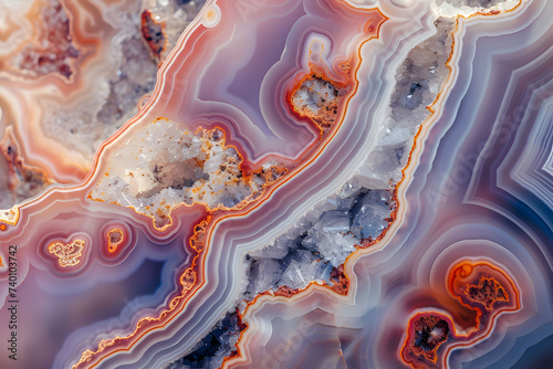 Close up of gradient surface of agate rock texture background