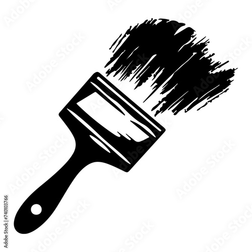 Paint brush symbol vector sign