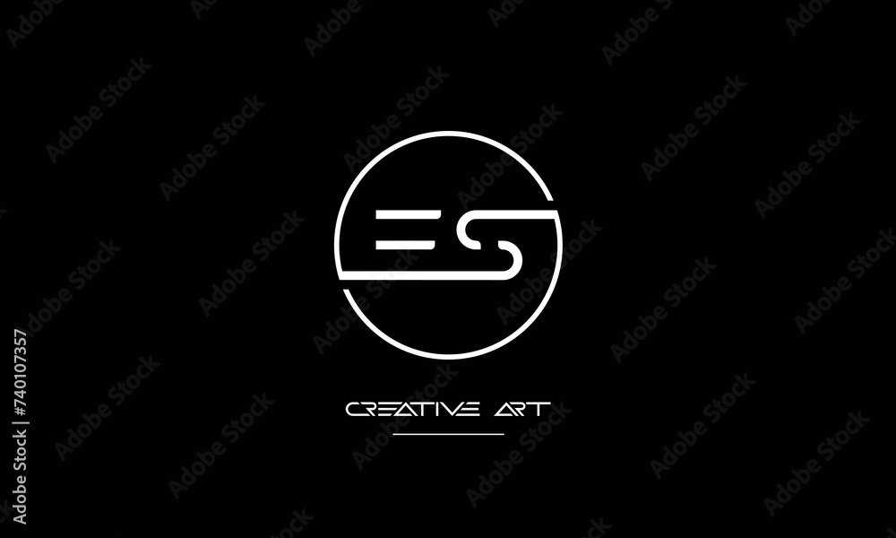 ES, SE, E, S abstract letters logo monogram ES, SE, E, S abstract letters logo monogram