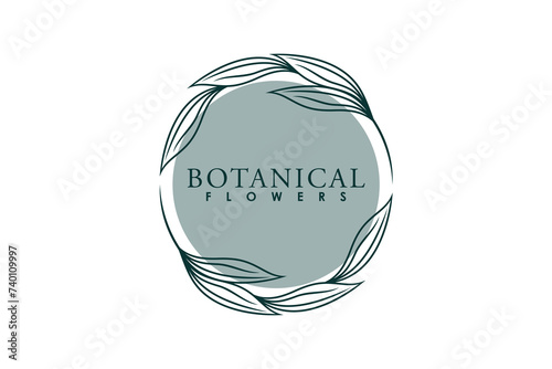 botanical element design with beauty flower conept