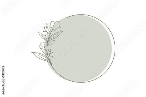 botanical element design with beauty flower conept