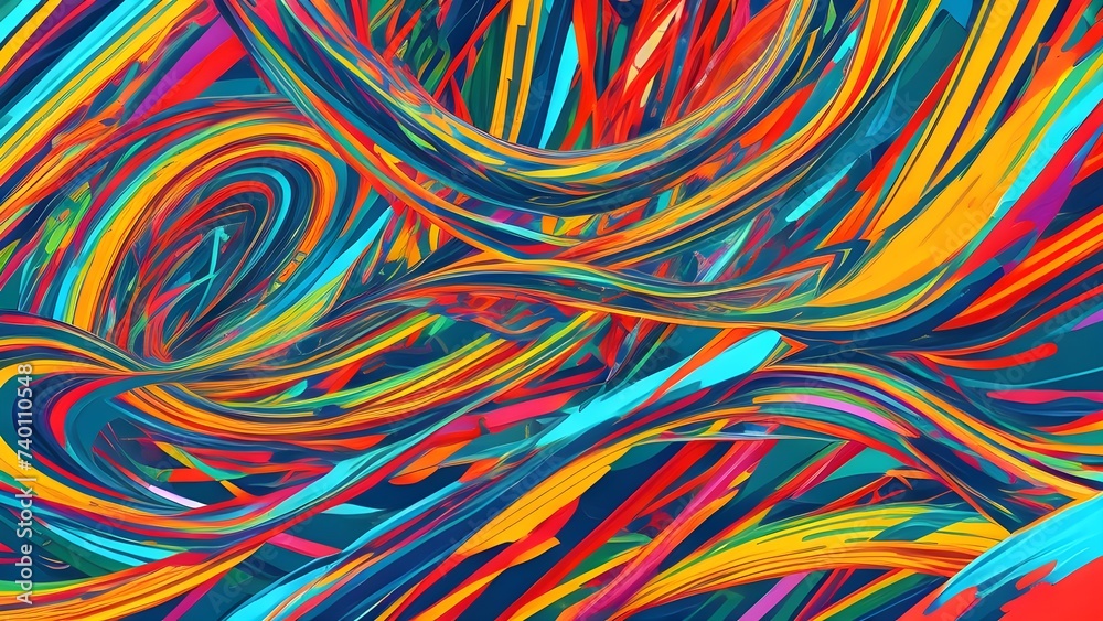 Colorful abstract line background Suitable for use on any template