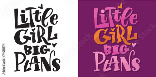 Little miss Princess - lettering hand drawn label, t-shirt design. 100% vector file.