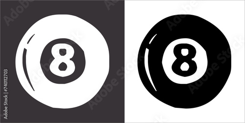 Illustration vector graphics of billiard icon