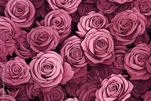 Digital Rose camo pattern wallpaper background