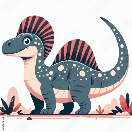 spinosaurus dinosaur ancient animal cartoon character illustration