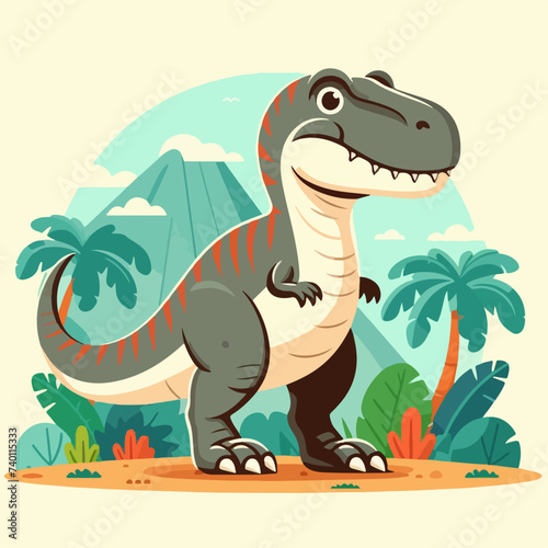 tyrannosaurus dinosaur ancient animal cartoon character illustration