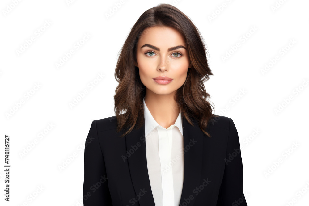 Portrait of young beautiful Business woman wearing suit and shirt posing with smart and confidence isolated on transparent png background. Portrait of young beautiful Business woman wearing suit and shirt posing with smart and confidence isolated on transparent png background.