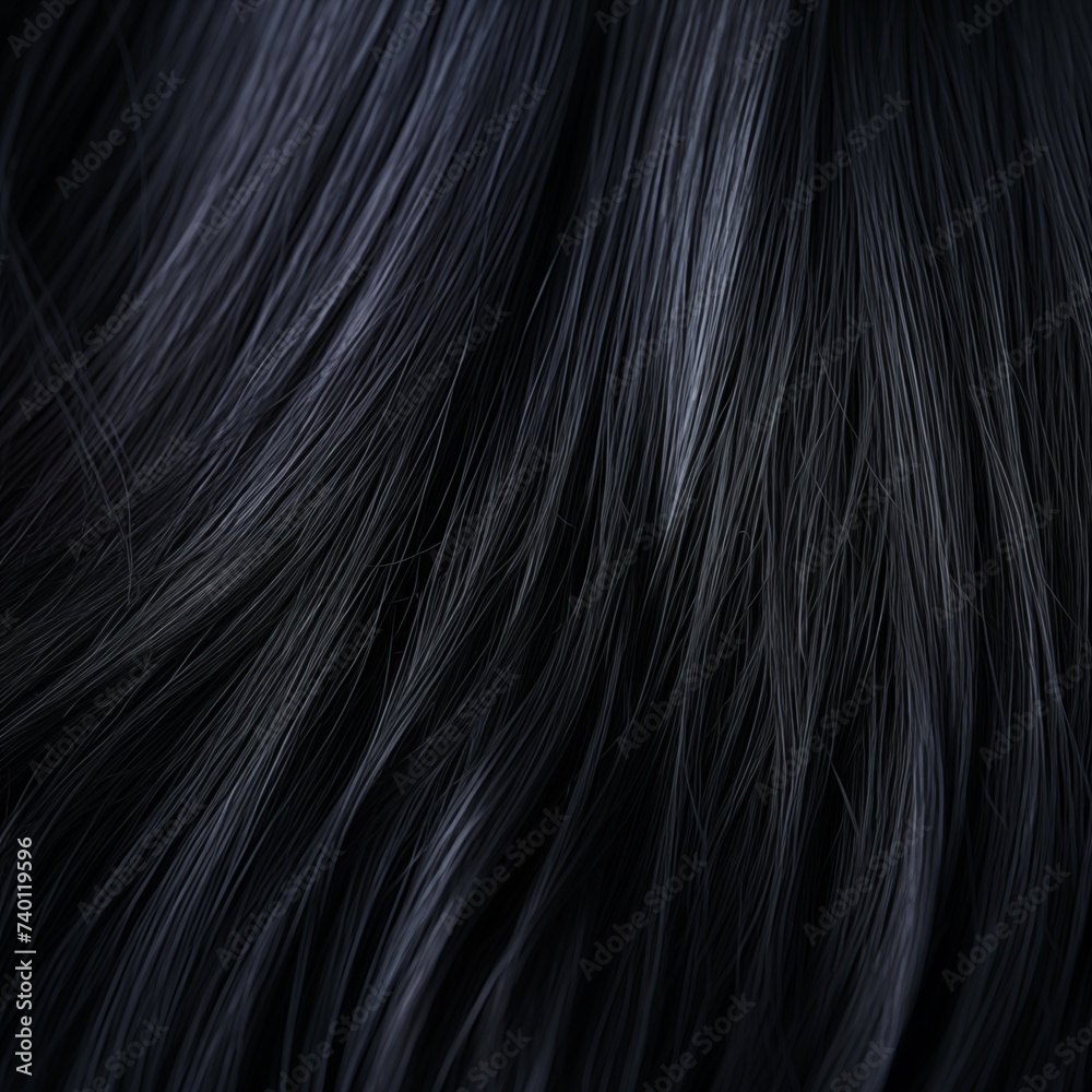 Naklejka premium closeup surface human black hair textured background