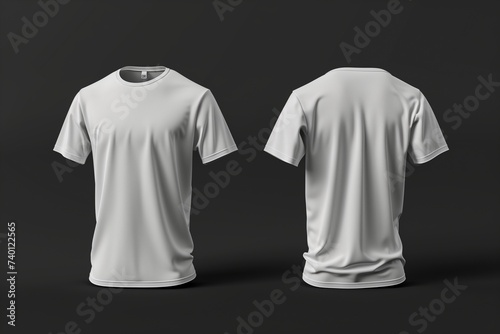 3D men T-shirts with solid background