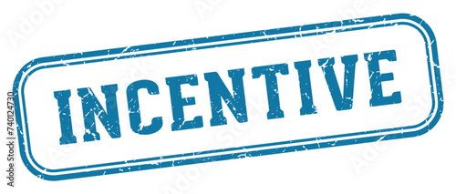 incentive stamp. incentive rectangular stamp on white background