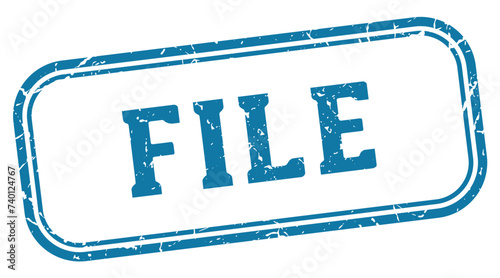file stamp. file rectangular stamp on white background