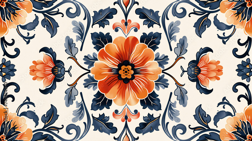 seamless pattern with flowers