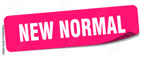 new normal sticker. new normal label