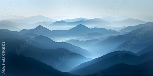 Silhouetted mountains beneath drifting clouds a peaceful and serene environment. Concept Mountain Landscape  Cloudy Skies  Serene Environment  Silhouette Photography  Peaceful Scenery