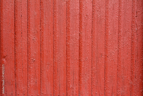 Red painted wood grunge texture background, wood planks