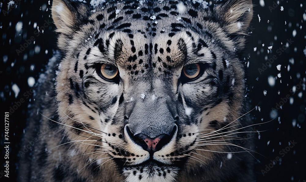 Naklejka premium Portrait of Snow Leopard