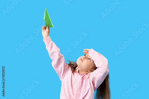 Cute little girl with paper...