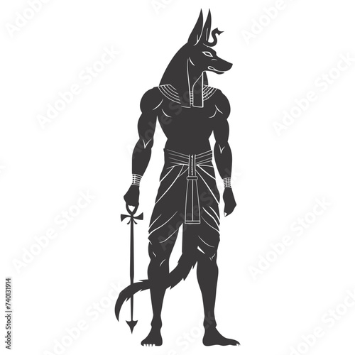 Silhouette anubis the egypt Mythical Creature black color only