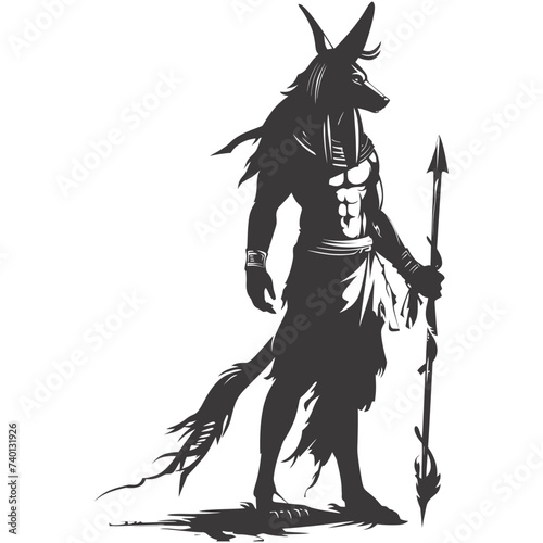 Silhouette anubis the egypt Mythical Creature black color only