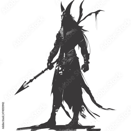 Silhouette anubis the egypt Mythical Creature black color only