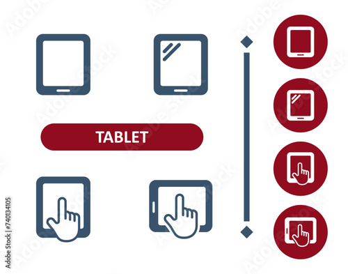 Tablet Icons. Finger, Touch, Hand Icon