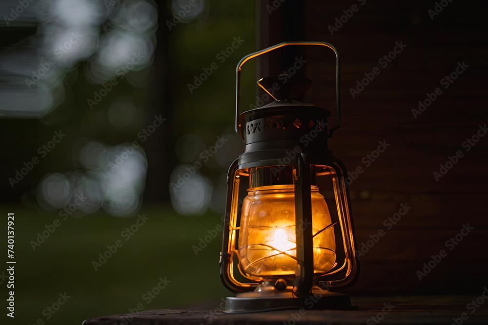 
Embrace the warm glow of a lighted lantern, casting a cozy ambiance. Perfect for creating a comforting atmosphere in any setting.