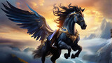 there is a flying horse in the sky ai creative