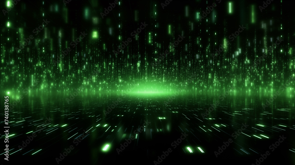 Digital Matrix Light: Abstract background loop with technology, computer lines, and futuristic design in green and blue colors Digital Matrix Light: Abstract background loop with technology, computer lines, and futuristic design in green and blue colors
