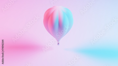 Minimalistic 3D background featuring an airy balloon, evoking a sense of simplicity and lightness.